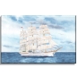 Preview: Leinwand 30 x 20 cm Keilrahmen Canvas-Leinen Aquarell Kunst Druck Kunstdruck Bremerhaven Schulschiff Segelschiff Deutschland - BHV6